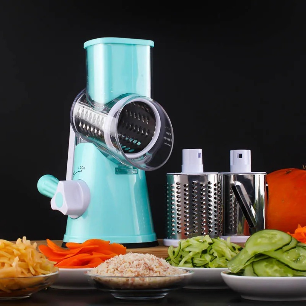 Kitchen Gadgets Vegetable Chopper - قطاعة طعام دوارة ، مبشرة جبن