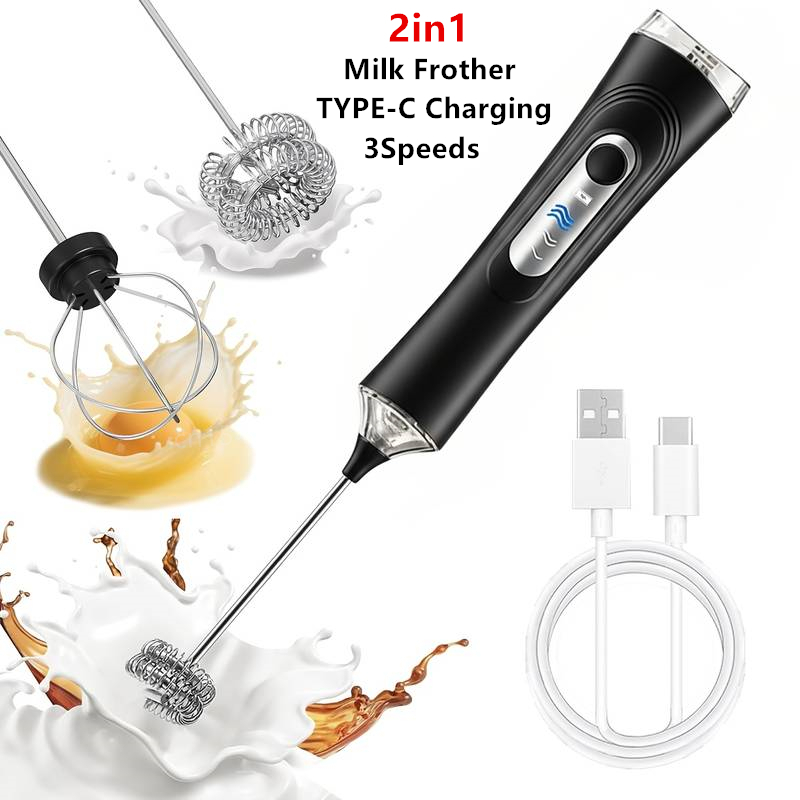 Quirky Kitchen Gadgets - جهاز رغوة الحليب الكهربائي + خفاقة