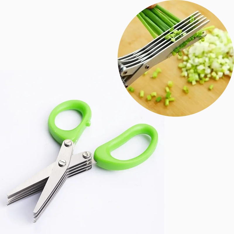 Herb Scissors 5 Blade - مقص أعشاب موفر للوقت بخمس شفرات
