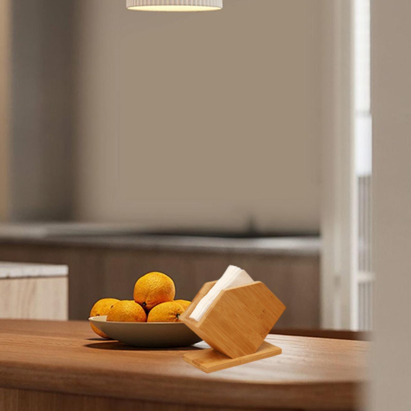 Kitchen Gadgets Holder - الخيزران الأنسجة صندوق مكعب الدائمة شكل