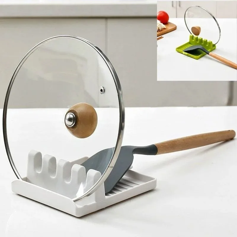 Kitchen Gadgets Holder - حامل غطاء المقلاة يدعم الملاعق غطاء