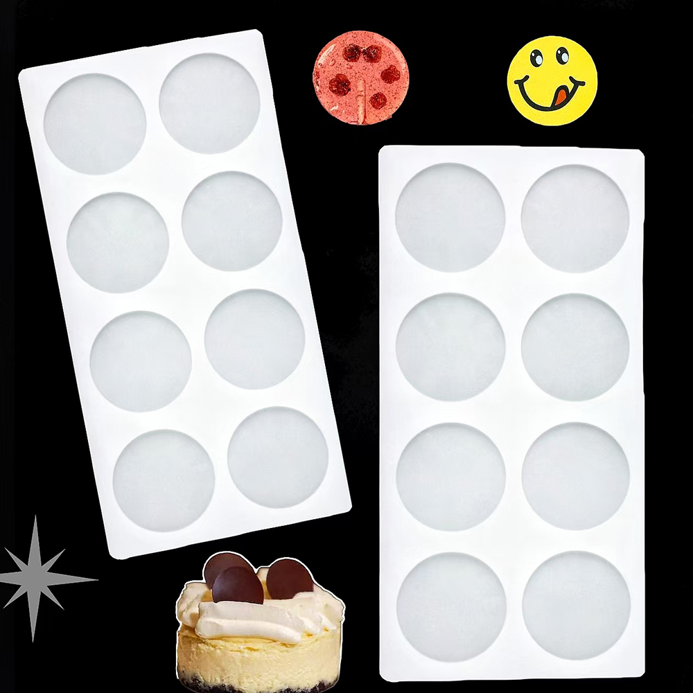 Silicone Mold Baking - قالب سيليكون أسطواني ذو 8 تجويف،