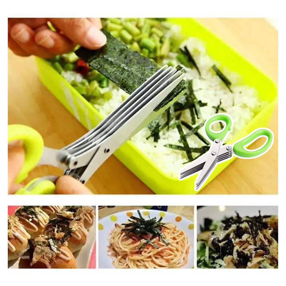 مقص أعشاب من الفولاذ المقاوم ل - مراجعة Herb Scissors 5 Blade وسعره