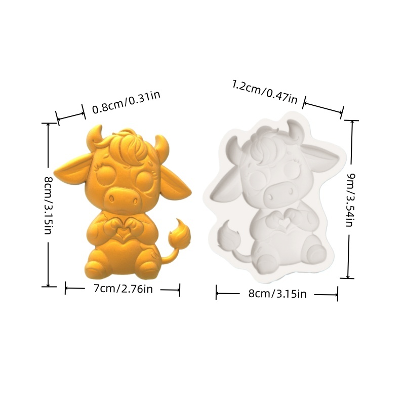 قالب حلويات على شكل بقرة بتصمي - مراجعة Silicone Mold Baking وسعره