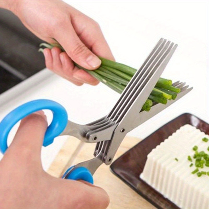 مقصات مطبخ من الفولاذ المقاوم  - مراجعة Herb Scissors 5 Blade وسعره
