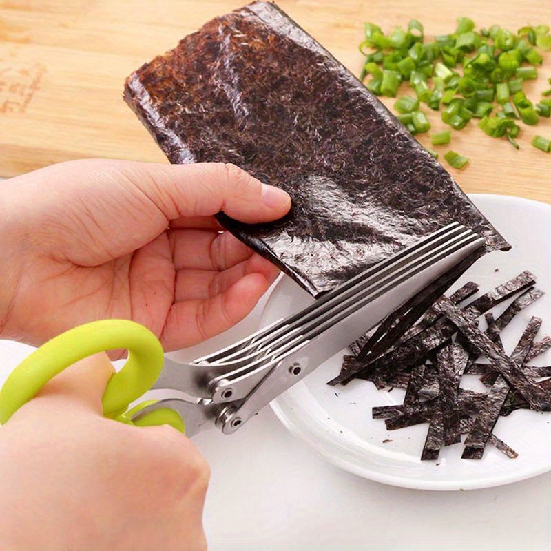 مقصات مطبخ من الفولاذ المقاوم  - مراجعة Herb Scissors 5 Blade وسعره