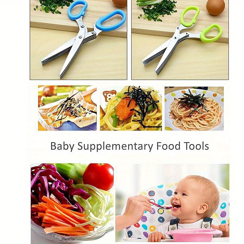 مقصات مطبخ من الفولاذ المقاوم  - مراجعة Herb Scissors 5 Blade وسعره