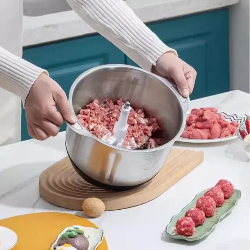 مفرمة طعام كهربائية من الفولاذ - مراجعة Kitchen Gadgets Vegetable Chopper وسعره
