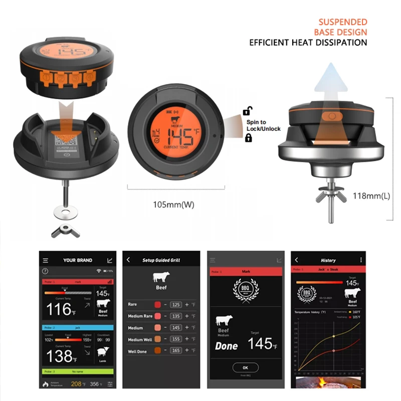 بلوتوث ميزان الحرارة الاستشعار - مراجعة Kitchen Gadgets Under 500 وسعره