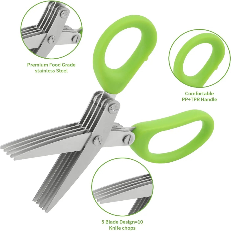 مقص أعشاب موفر للوقت بخمس شفرا - مراجعة Herb Scissors 5 Blade وسعره