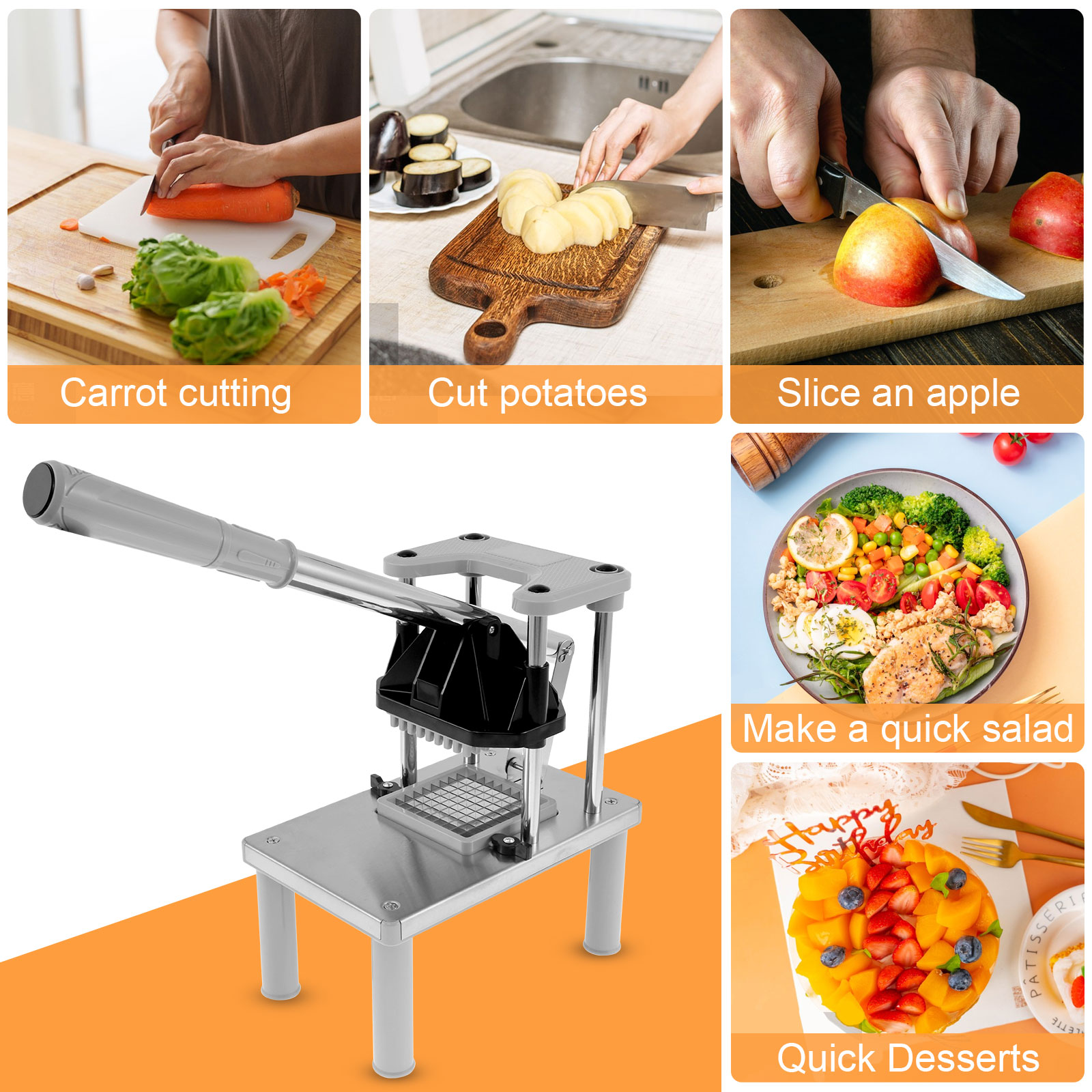 قطاعة فواكه الخضروات التجارية، - مراجعة Kitchen Gadgets Vegetable Chopper وسعره