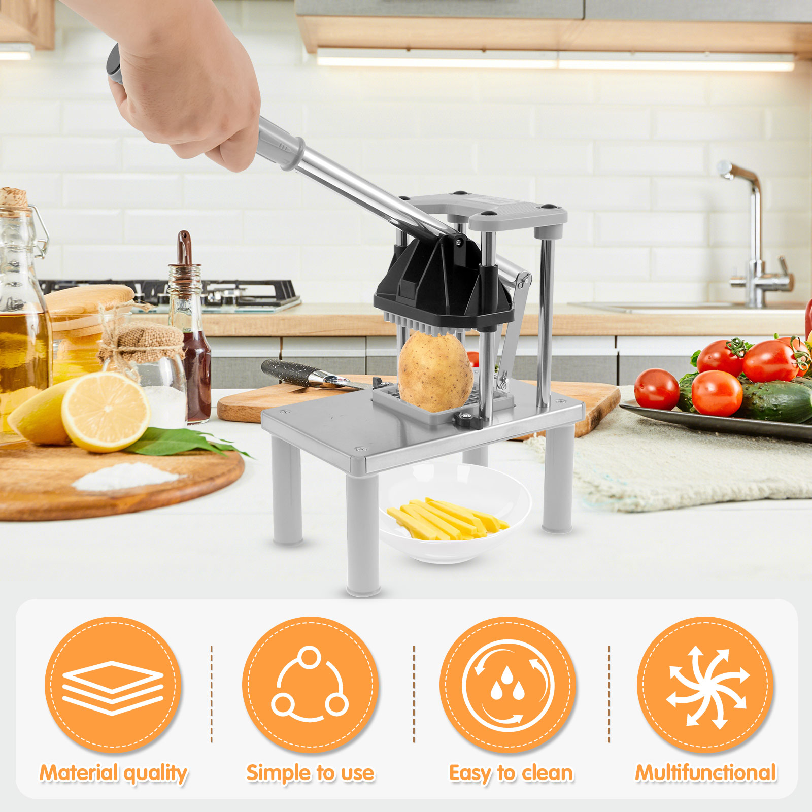 قطاعة فواكه الخضروات التجارية، - مراجعة Kitchen Gadgets Vegetable Chopper وسعره