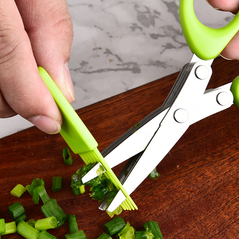 مقص متعدد الطبقات من الفولاذ ا - مراجعة Herb Scissors 5 Blade وسعره