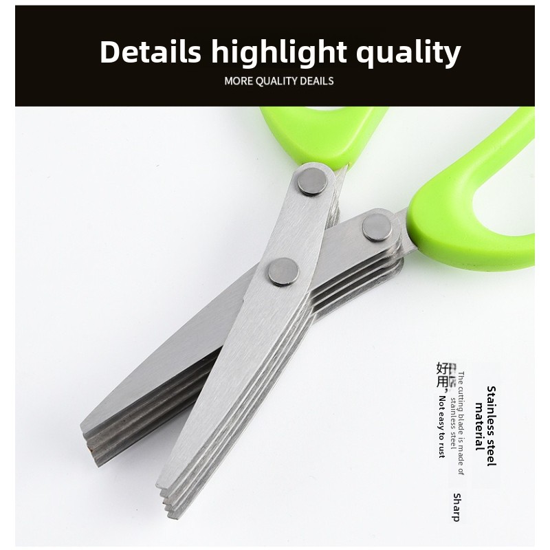 مقص متعدد الطبقات من الفولاذ ا - مراجعة Herb Scissors 5 Blade وسعره