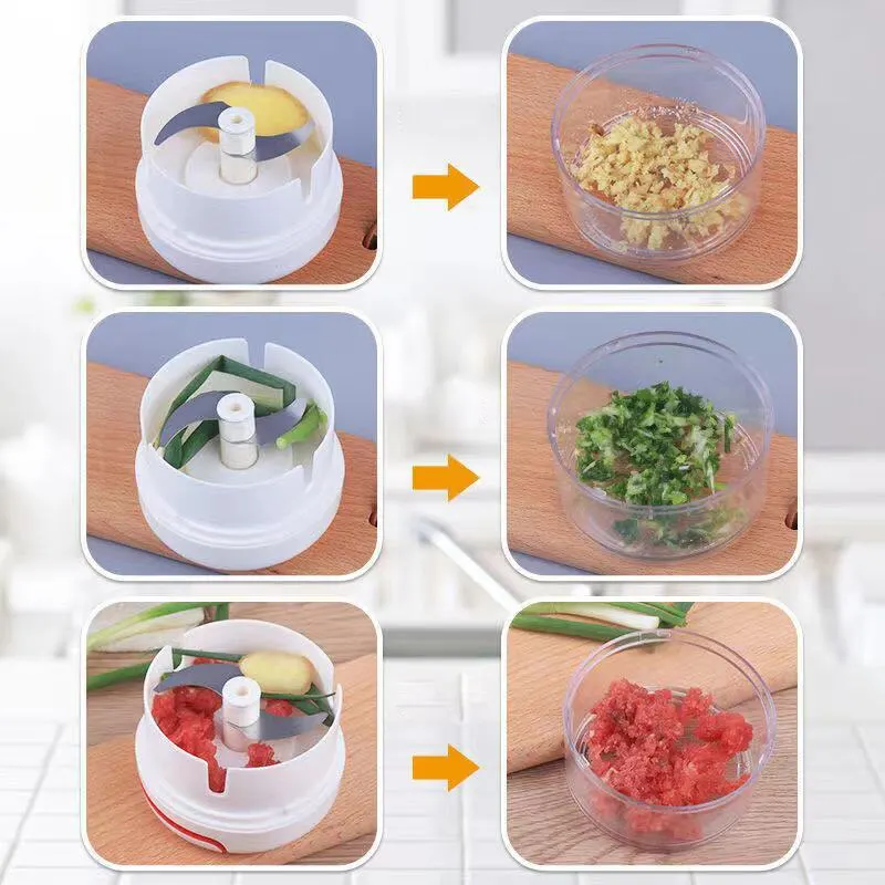 كسارة الثوم البلاستيكية الصحاف - مراجعة Kitchen Gadgets Vegetable Chopper وسعره