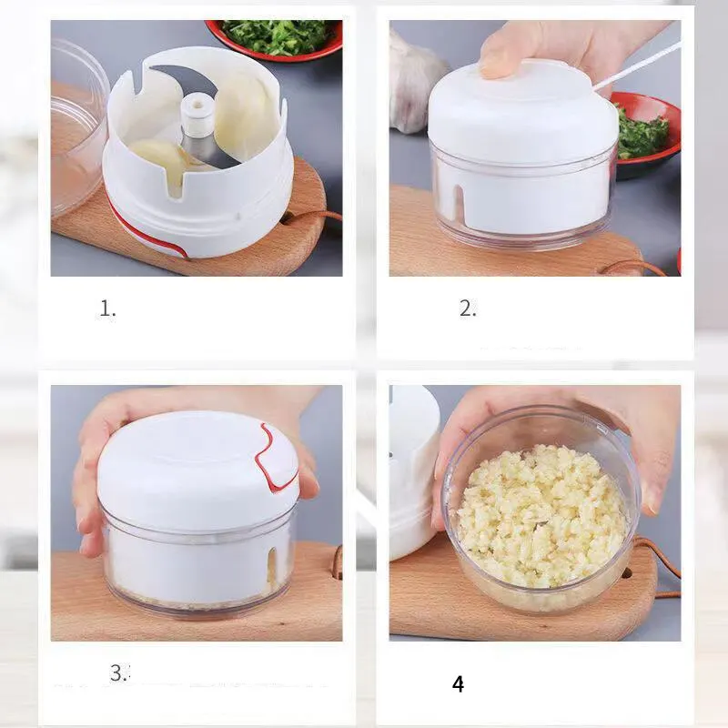 كسارة الثوم البلاستيكية الصحاف - مراجعة Kitchen Gadgets Vegetable Chopper وسعره