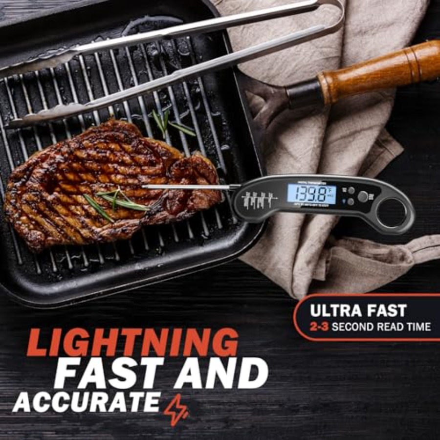 ميزان حرارة رقمي للحوم سريع ال - مراجعة Instant Read Thermometer وسعره