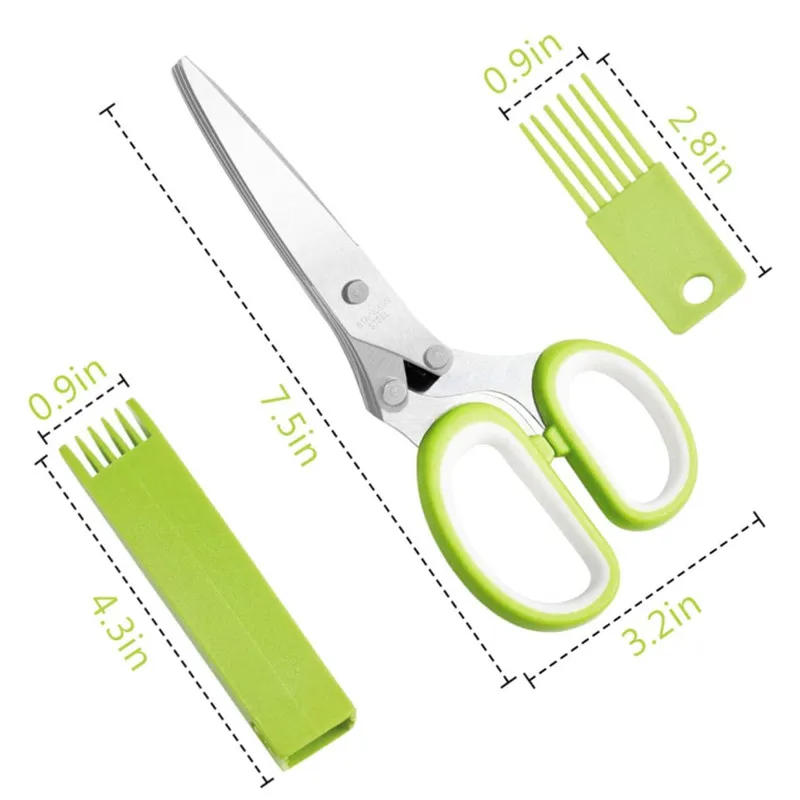 مقص أعشاب من الفولاذ المقاوم ل - مراجعة Herb Scissors 5 Blade وسعره