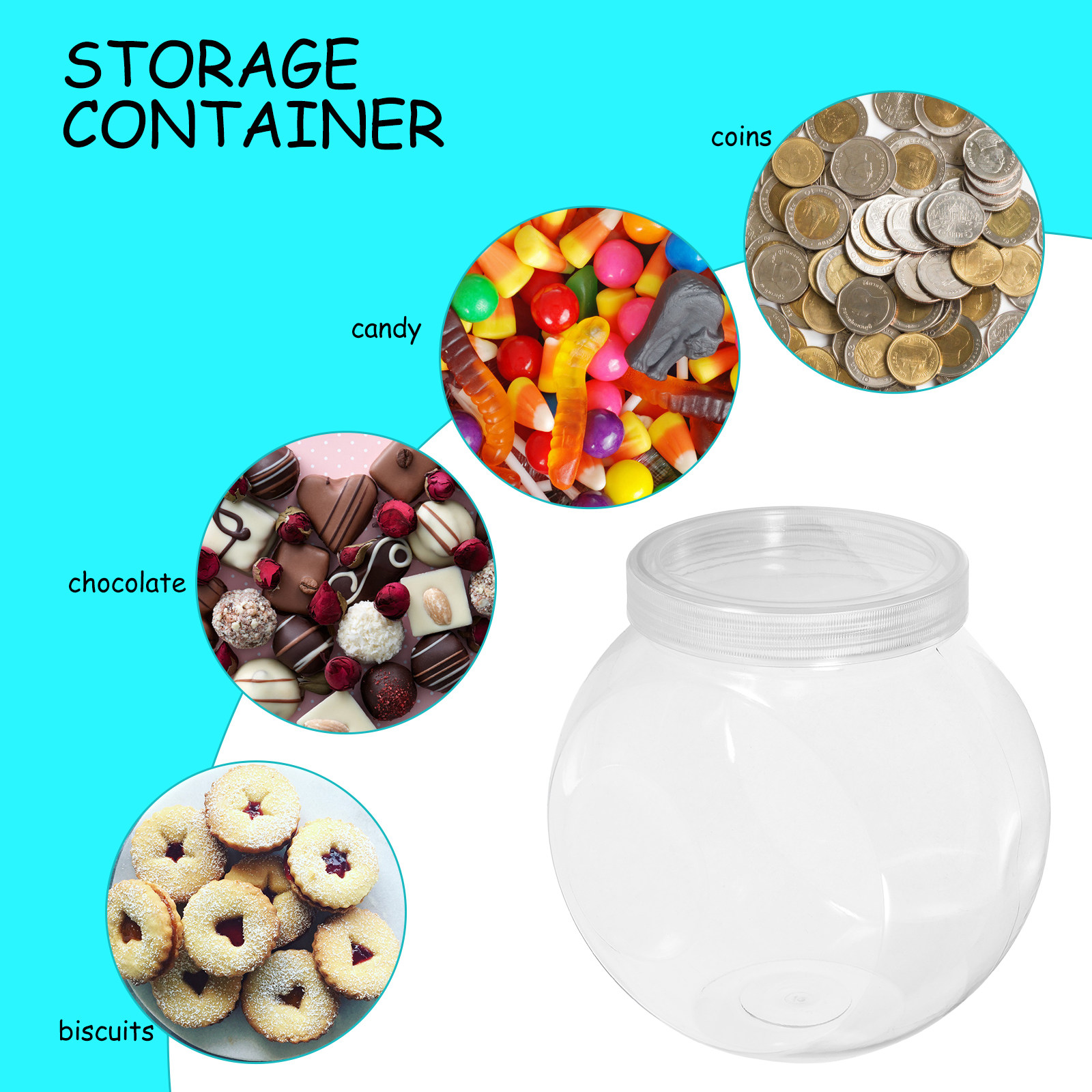 3 قطع من أوعية الحلوى الشفافة  - مراجعة Food Storage Containers وسعره