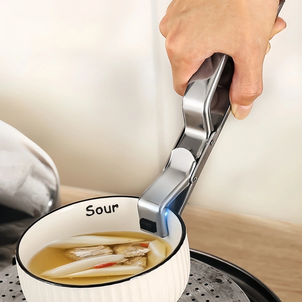 ملقط طبق من الستانلس ستيل مضاد - مراجعة Kitchen Gadgets Holder وسعره
