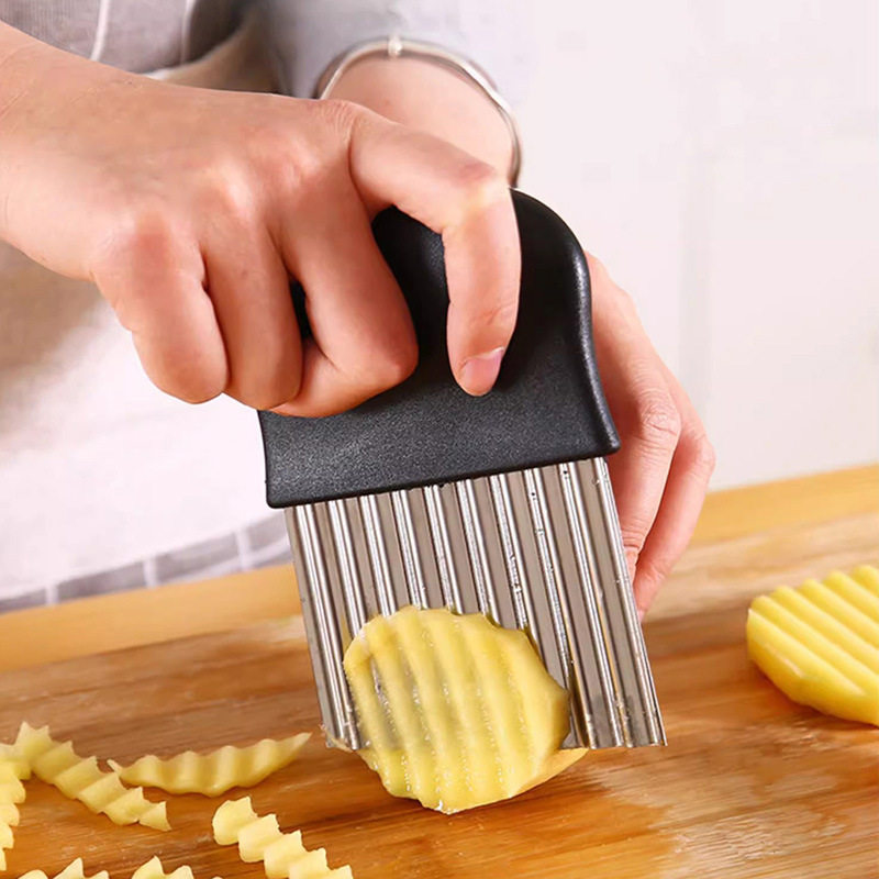 قطاعة بطاطس مموجة من الفولاذ ا - مراجعة Kitchen Gadgets Vegetable Chopper وسعره