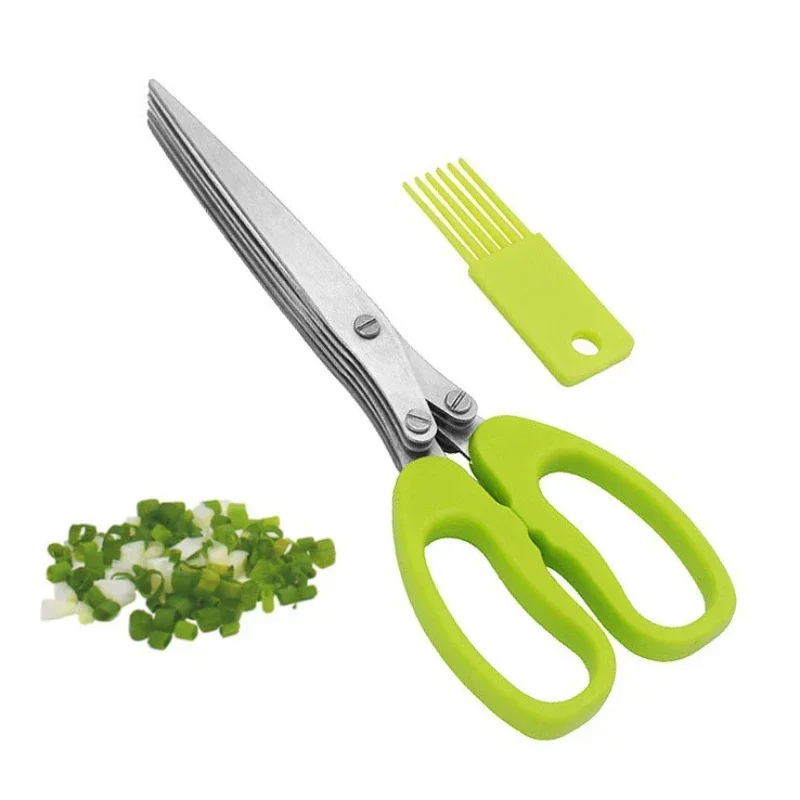 مقص المطبخ متعدد الوظائف متعدد - مراجعة Herb Scissors 5 Blade وسعره