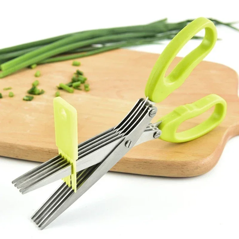 مقص المطبخ متعدد الوظائف متعدد - مراجعة Herb Scissors 5 Blade وسعره